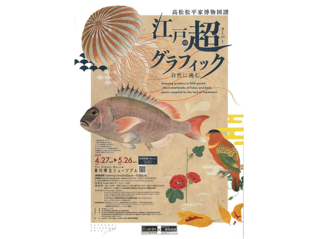 終了しました。4月27日（土）～5月26日（日）絵画の枠を超えた“超グラフィック” 図譜に込められた技術の極みを大解剖！『高松松平家博物図譜 江戸の超グラフィック 自然に挑む』