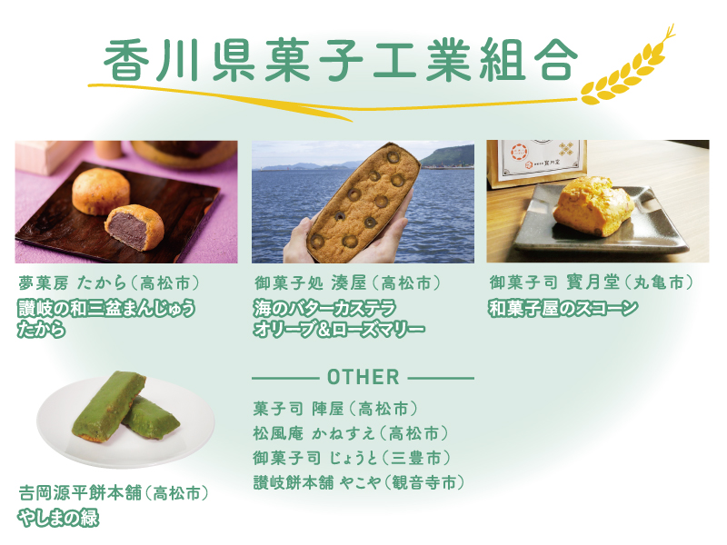 「さぬきの夢」を使った新たなスイーツが各店舗で誕生!