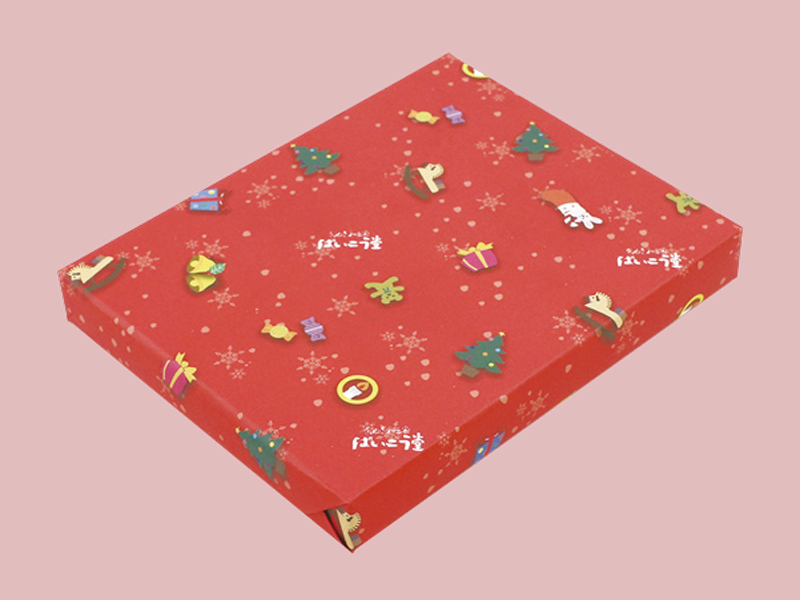 サンタさんが描かれた特製パッケージ