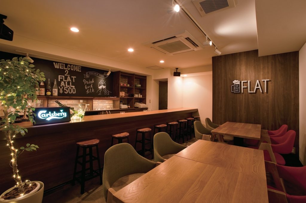 『500　ONLY　BAR　FLAT』ALL500円が嬉しい★カジュアルバー