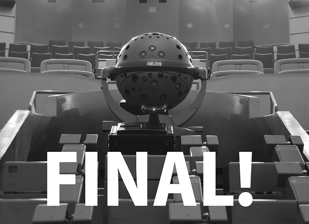 終了しました。11月23日（金・祝）～25日（日）『さようなら投影 ～ヘリオス、最後の本気～』開園以来活躍してきた「GSS-HELIOS」の引退前最後の星空投影