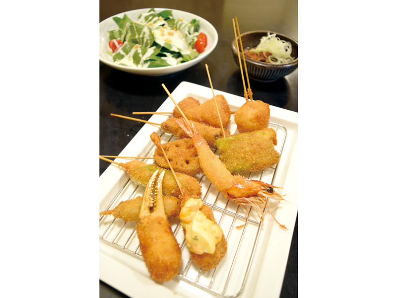 リーズナブルな串揚げが片原町で味わえる